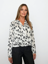 Blouse with wrap imitation