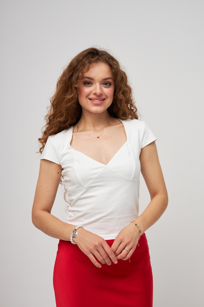 Blouse with neckline