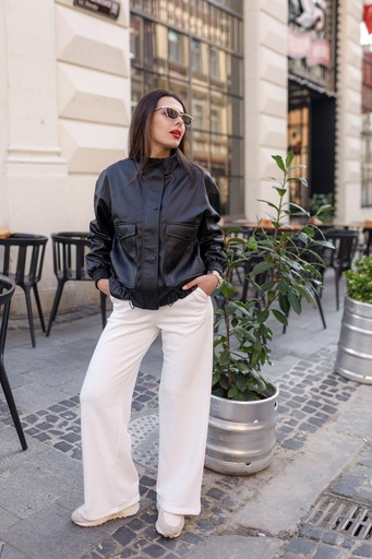 Geacă bomber din piele ecologică 