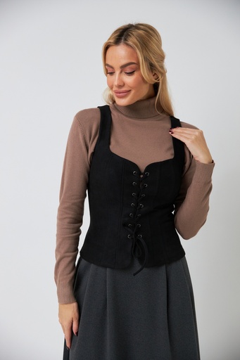 Vest with lacing