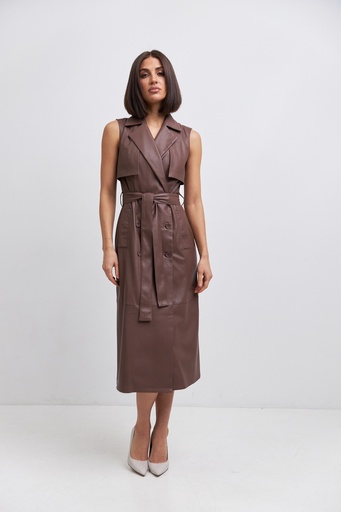 Eco-leather dress