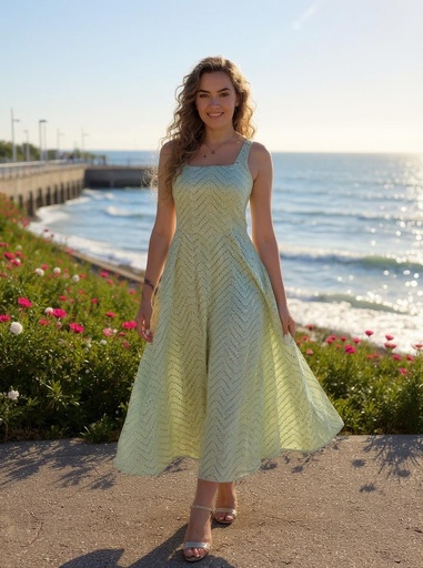 Sundress with corset imitation