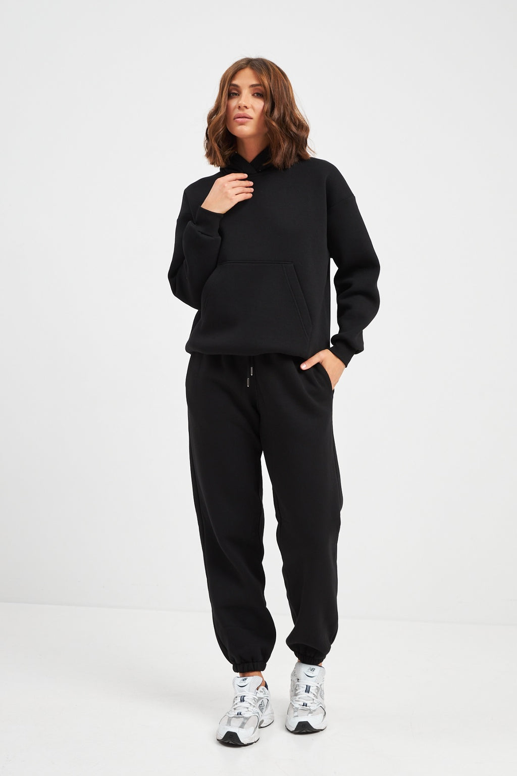 Joggeri călduroși din tricot cu trei fire