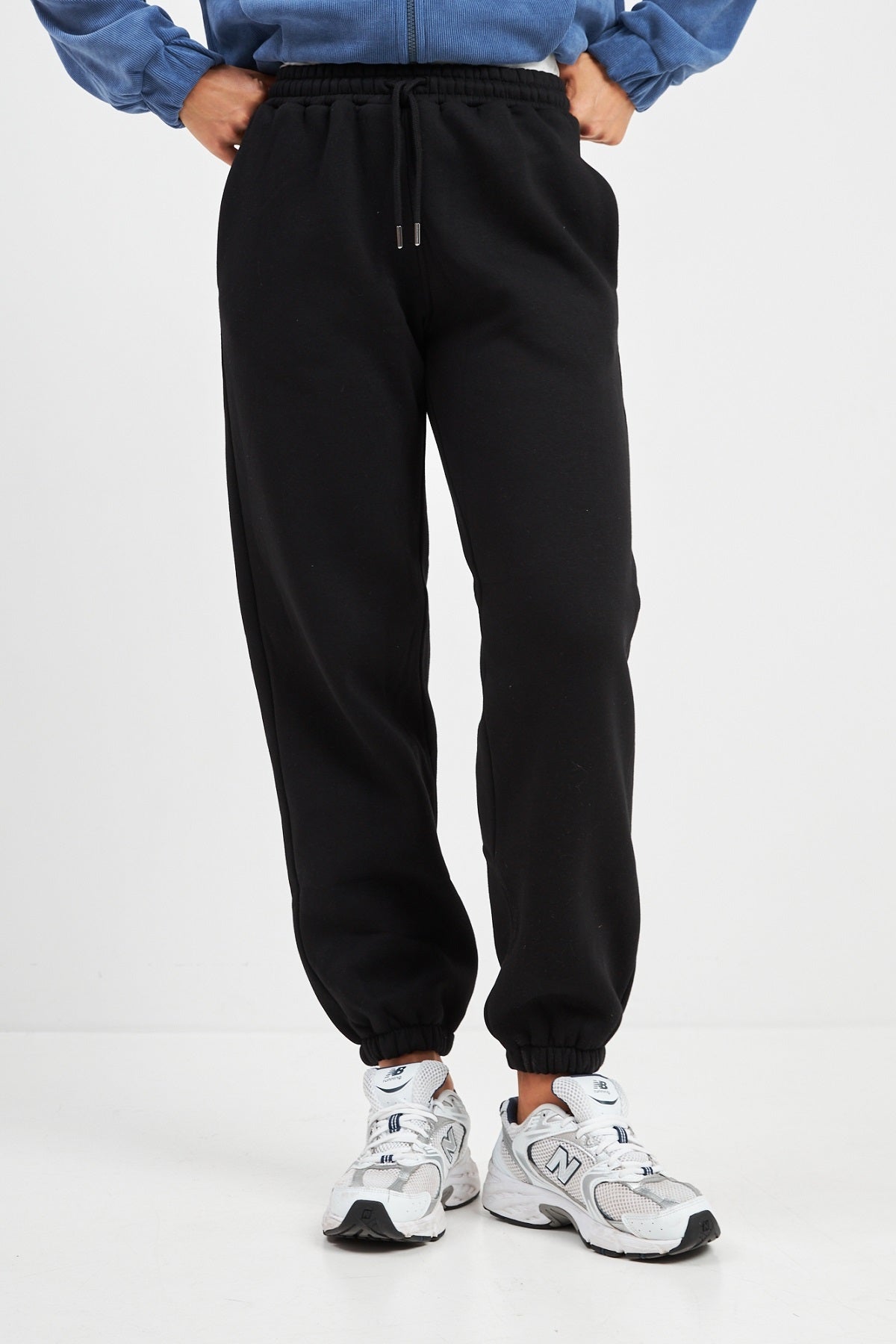 Joggeri călduroși din tricot cu trei fire