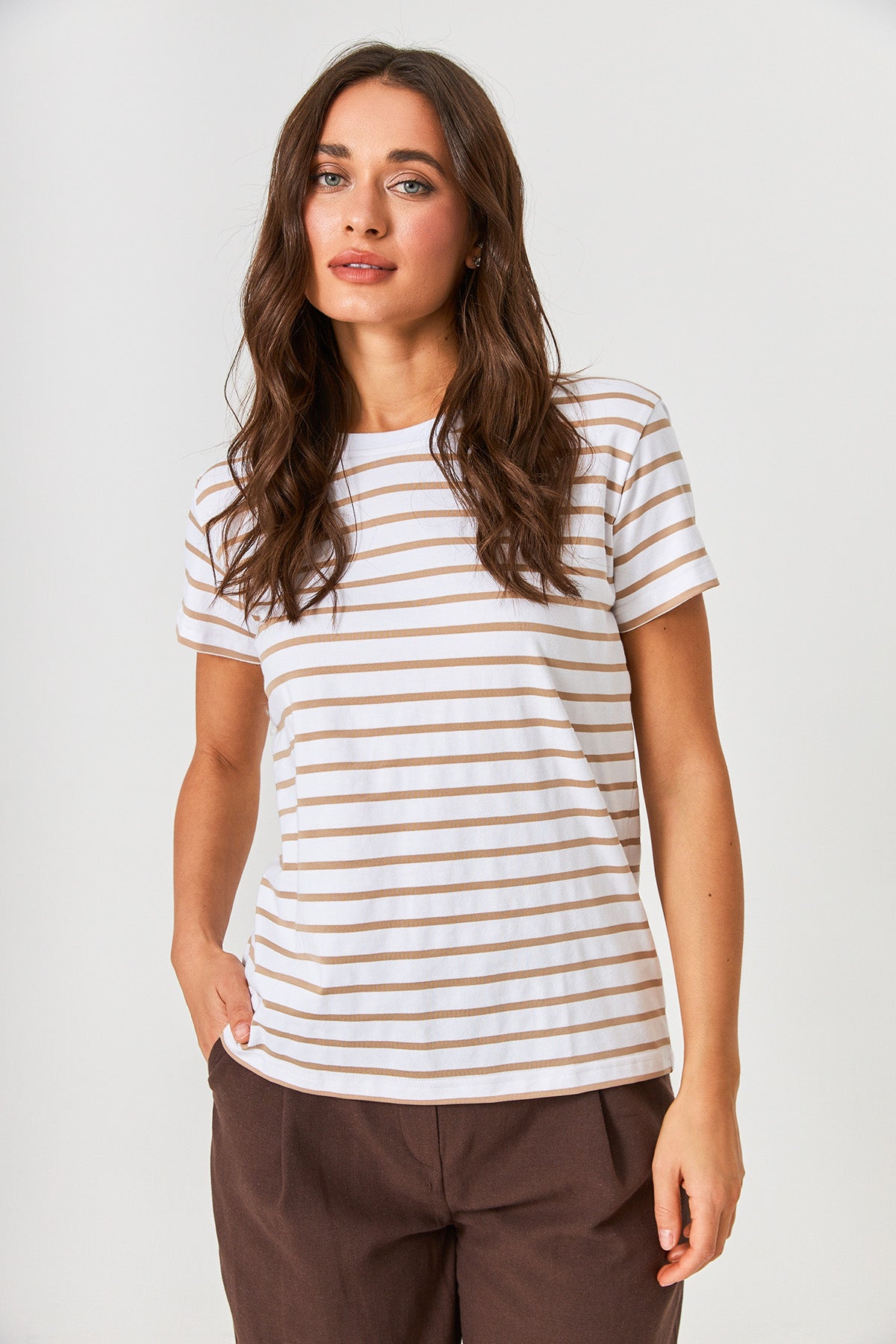 Tricou basic în dungi