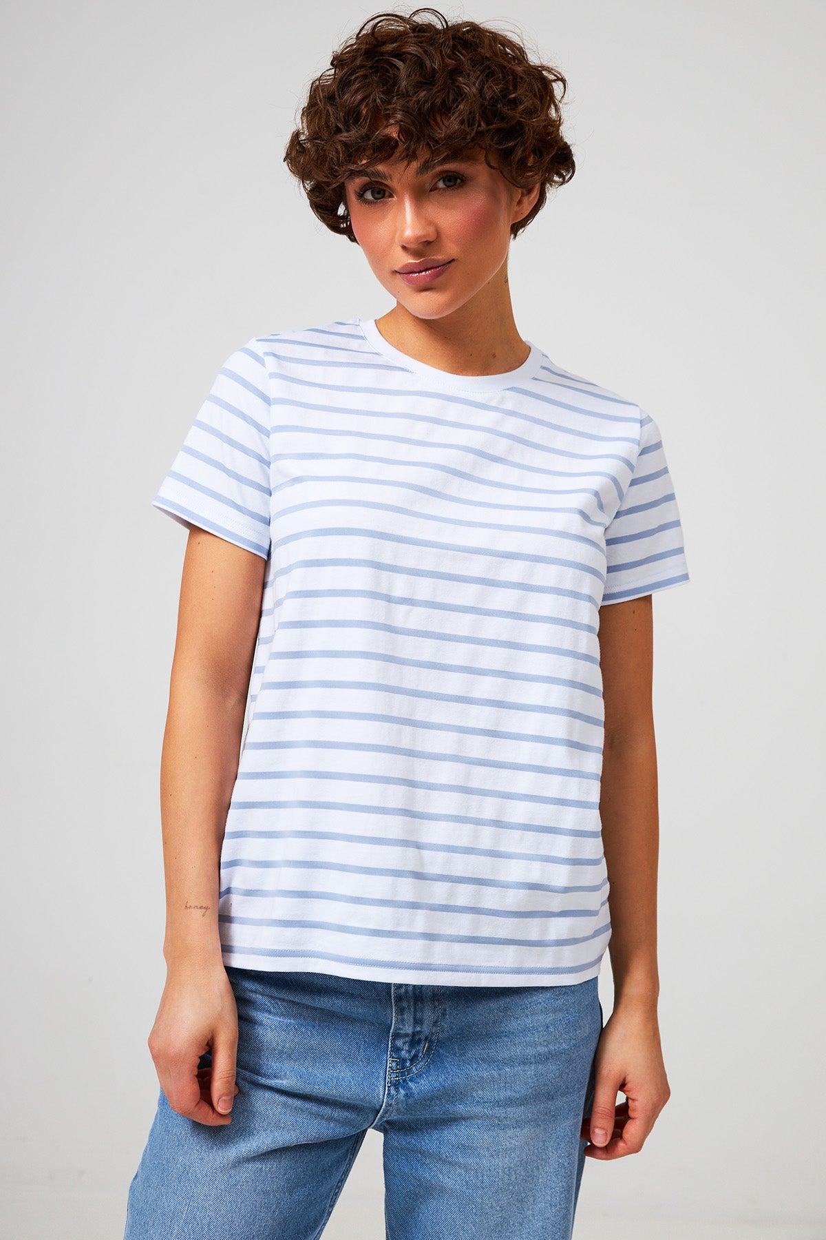 Tricou basic în dungi