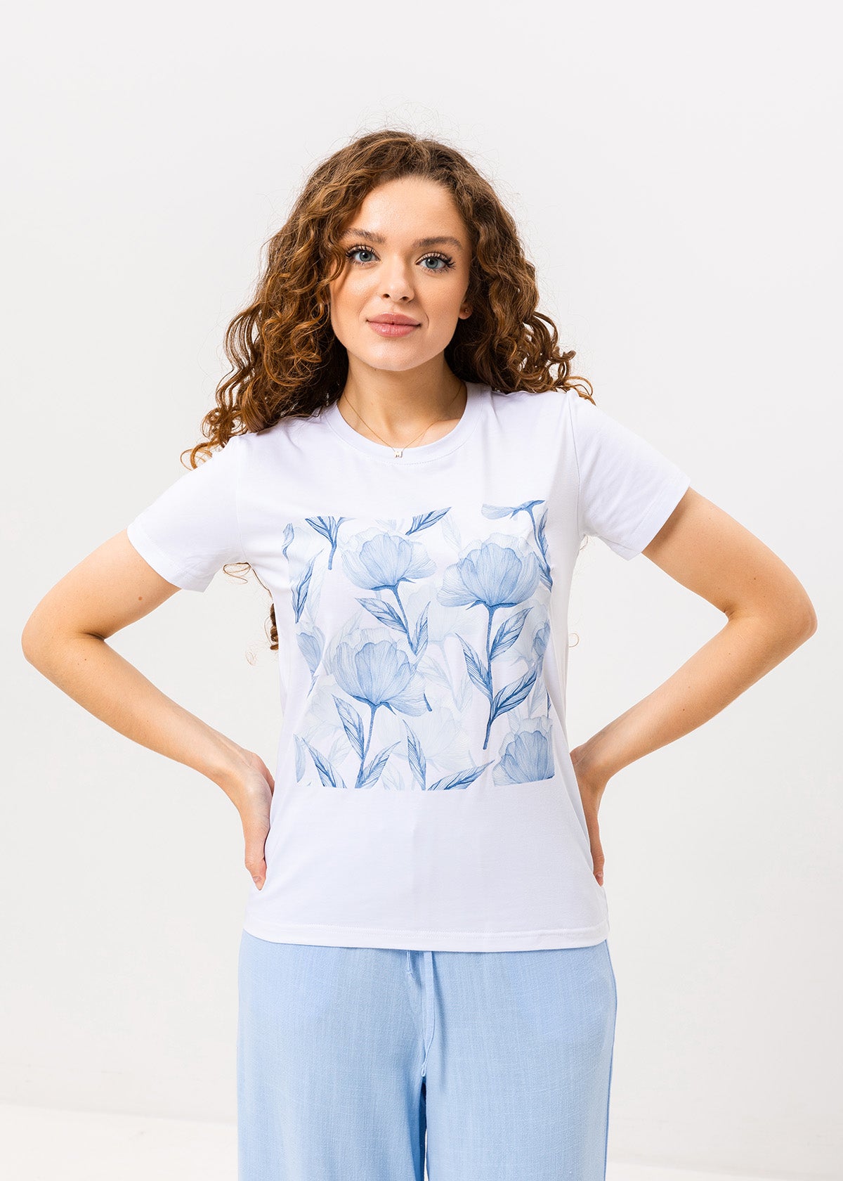 Tricou basic drept cu imprimeu