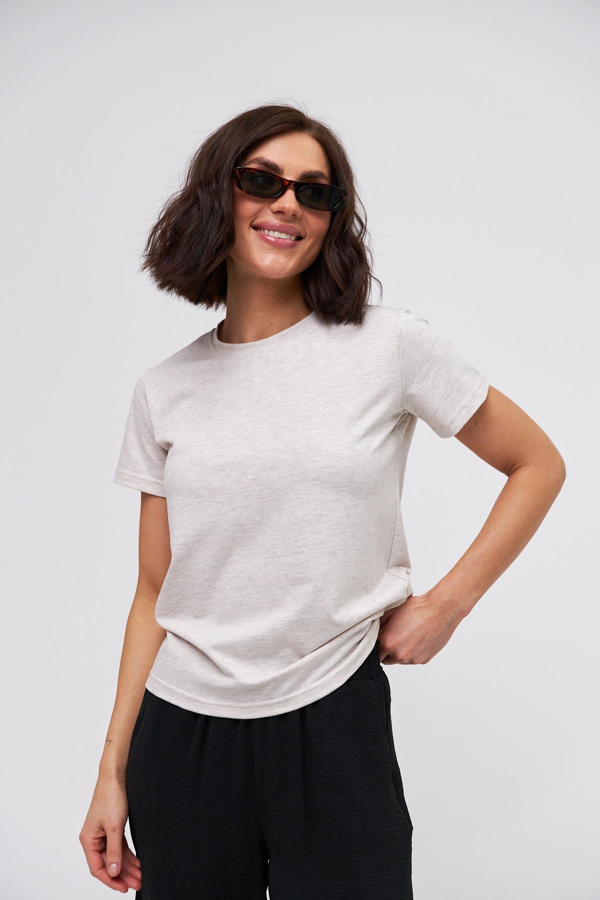 Tricou basic din jerseu Kulir