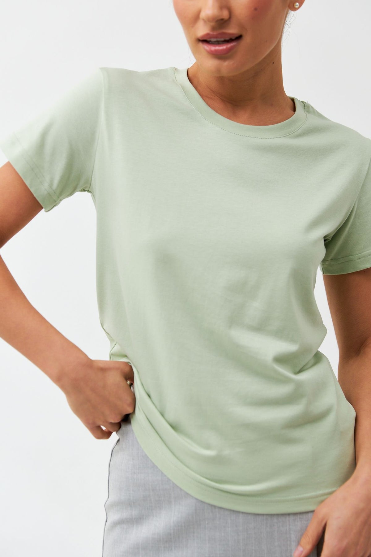 Tricou basic din jerseu Kulir