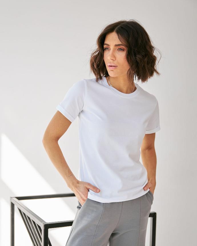 Tricou basic cu manșete
