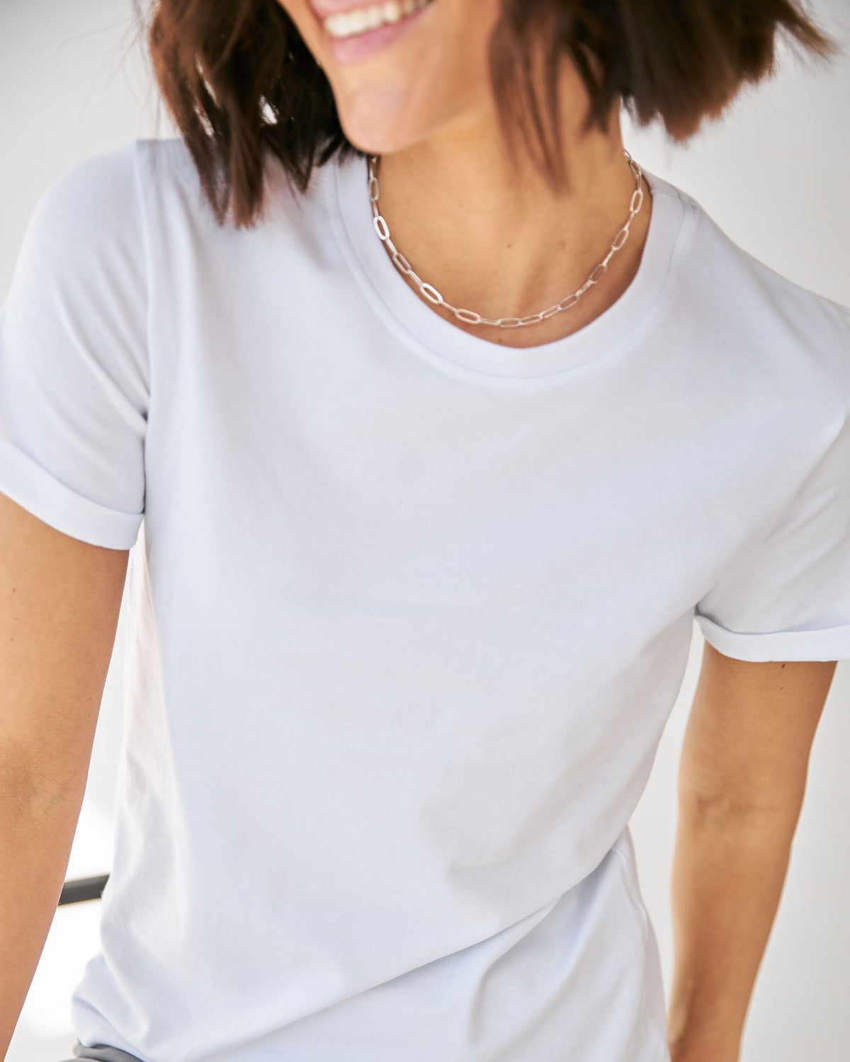 Tricou basic cu manșete