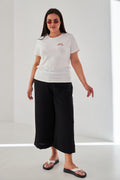 Tricou basic cu broderie