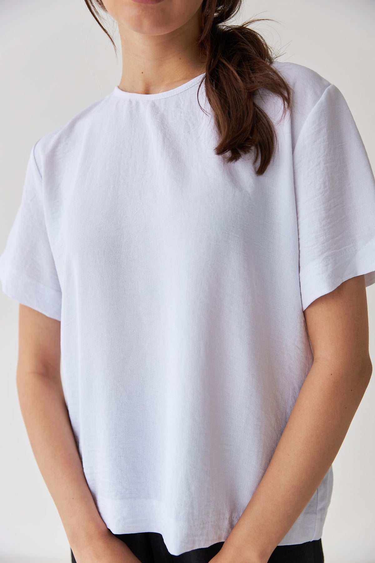 Bluză tip tricou din crep american