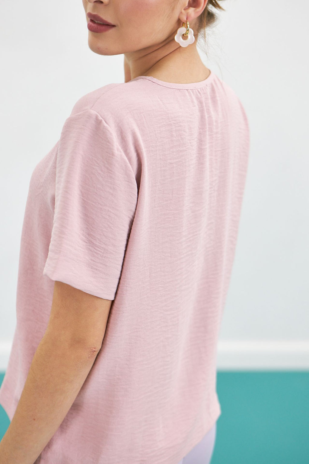 Bluză tip tricou din crep american