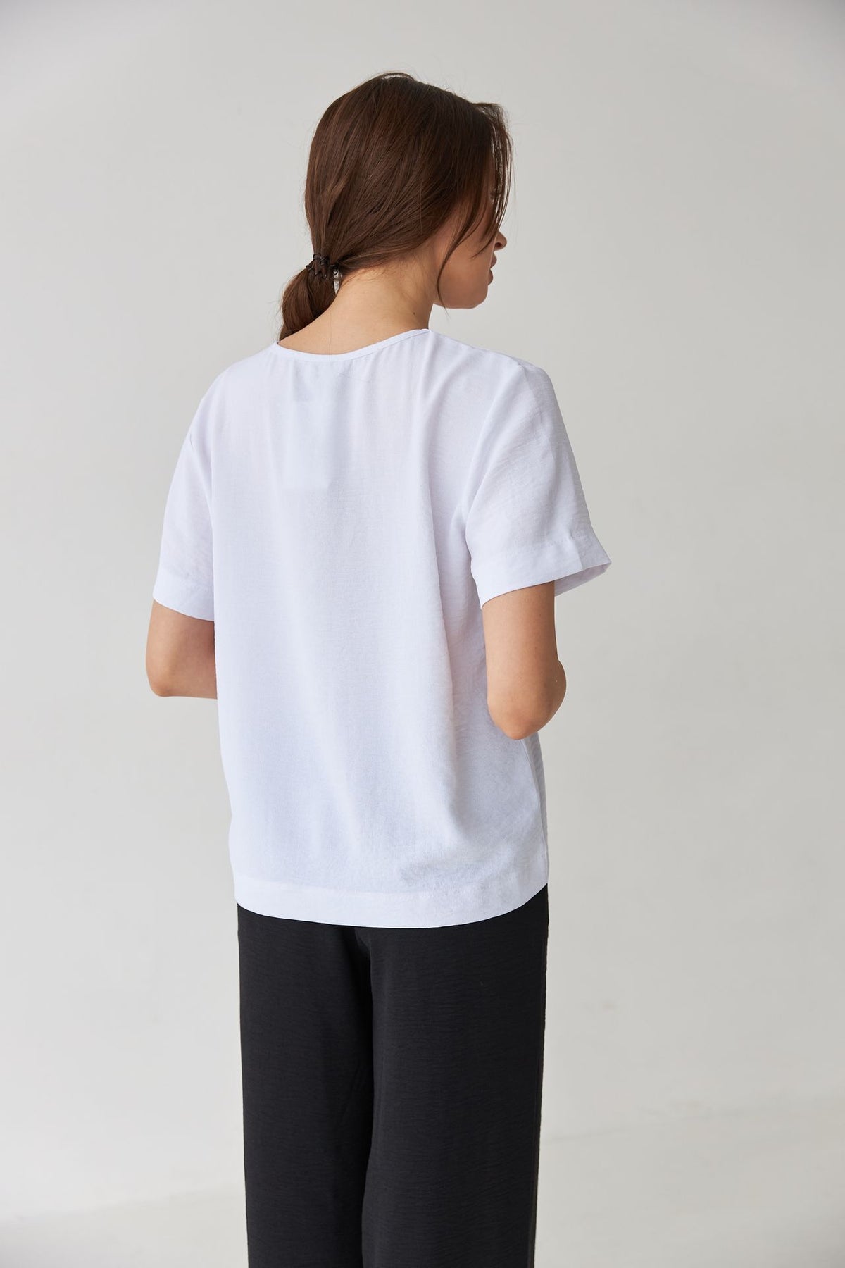 Bluză tip tricou din crep american
