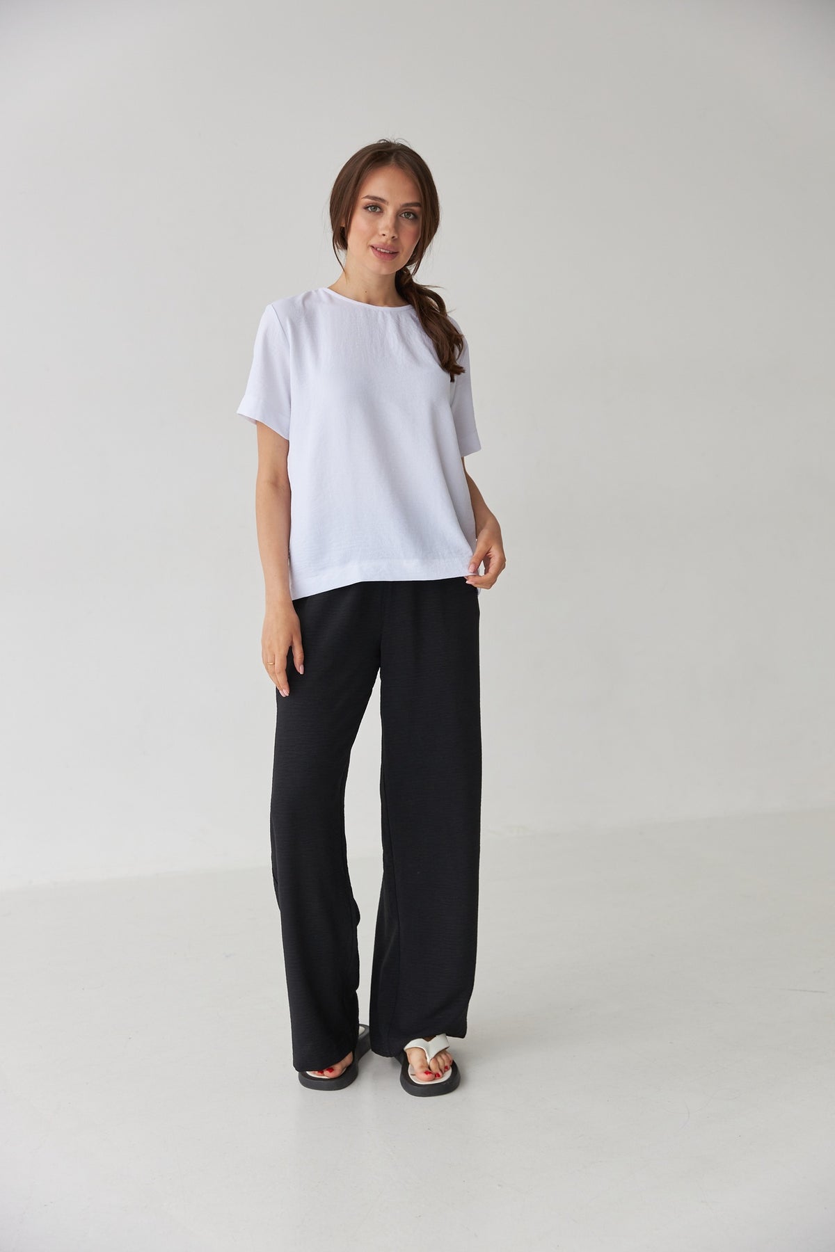 Bluză tip tricou din crep american