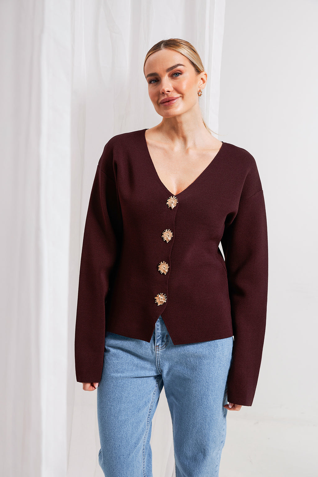 Cardigan cu capse