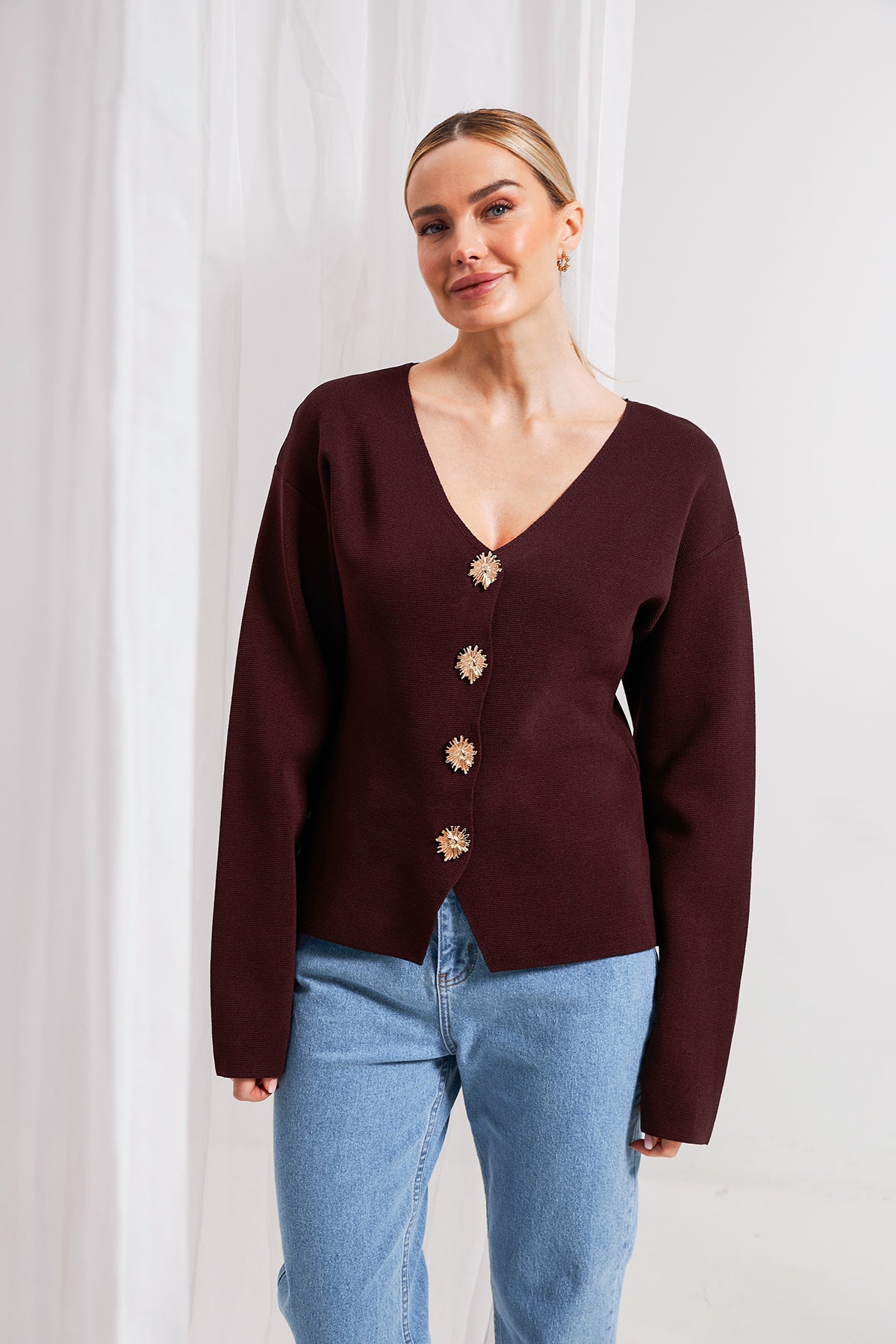 Cardigan cu capse
