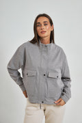 Sacou casual cu fermoar