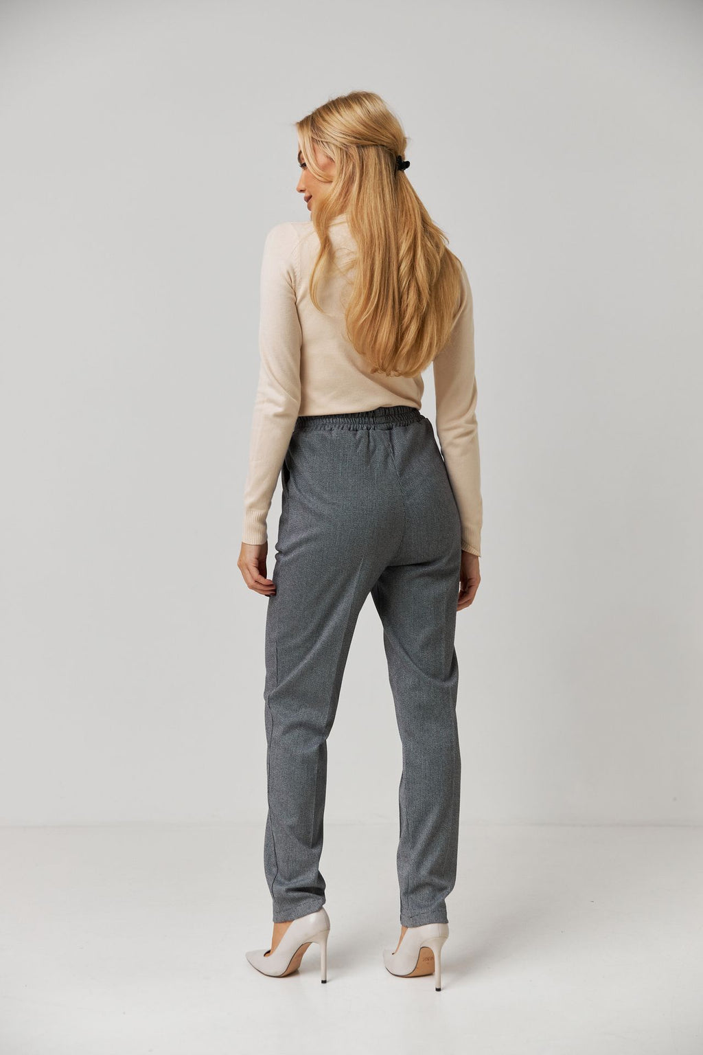 Pantaloni casual cu talie elastică