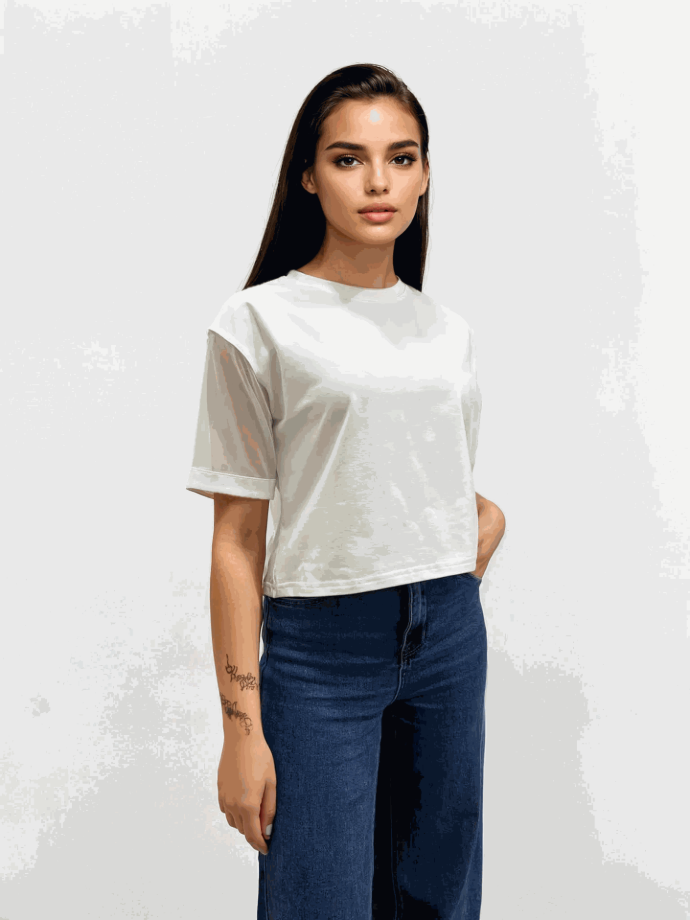 Tricou combinat cu mâneci din plasă