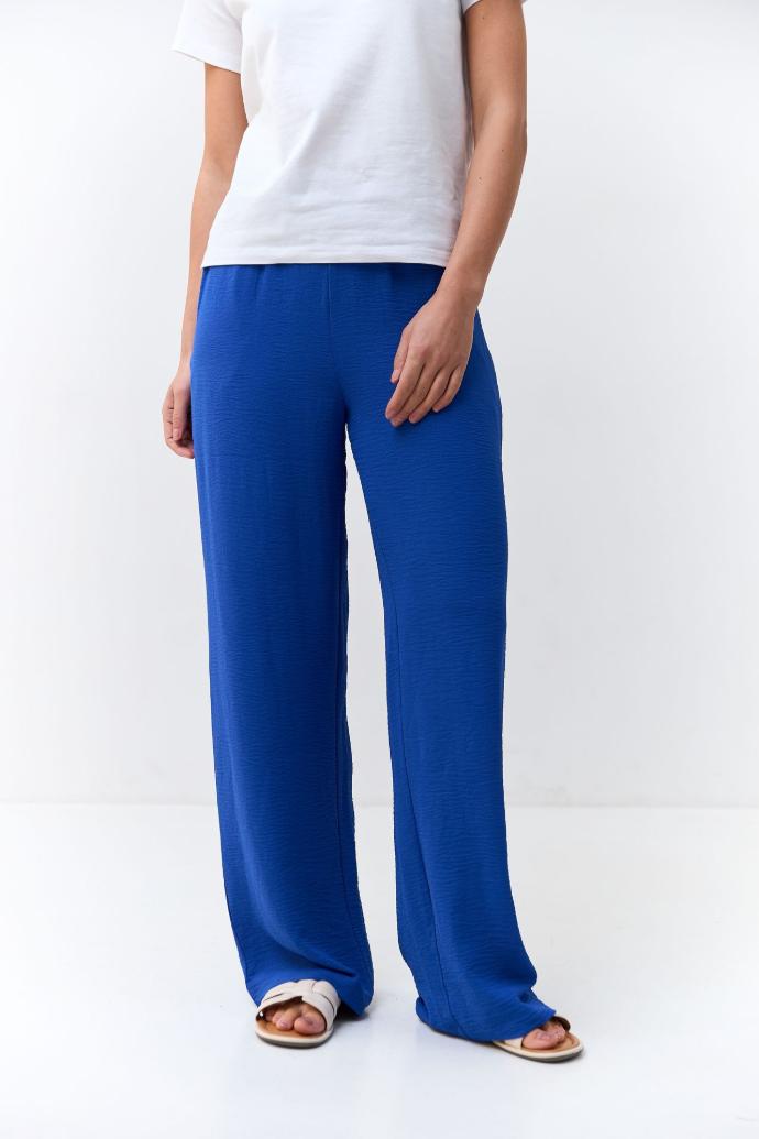 Pantaloni din crep cu talie elastică