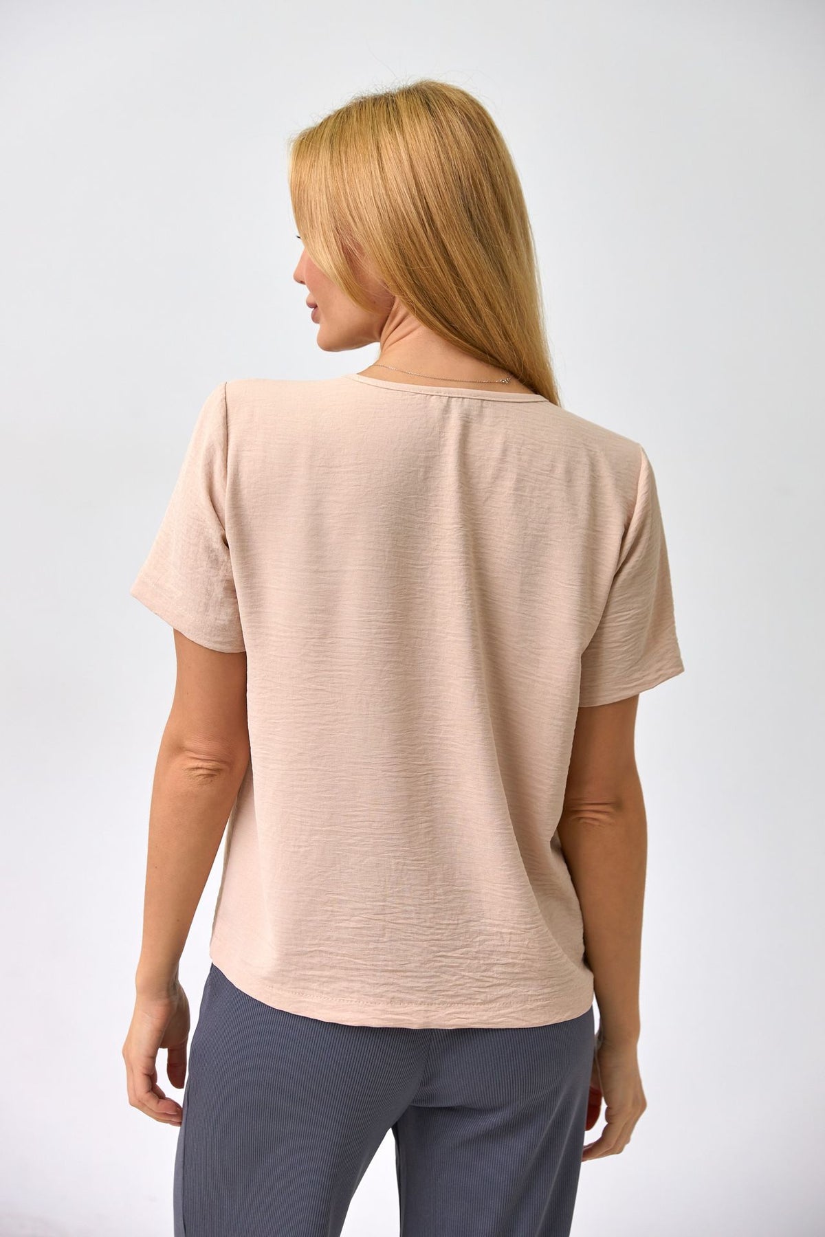 Bluză tip tricou lejeră din crep american