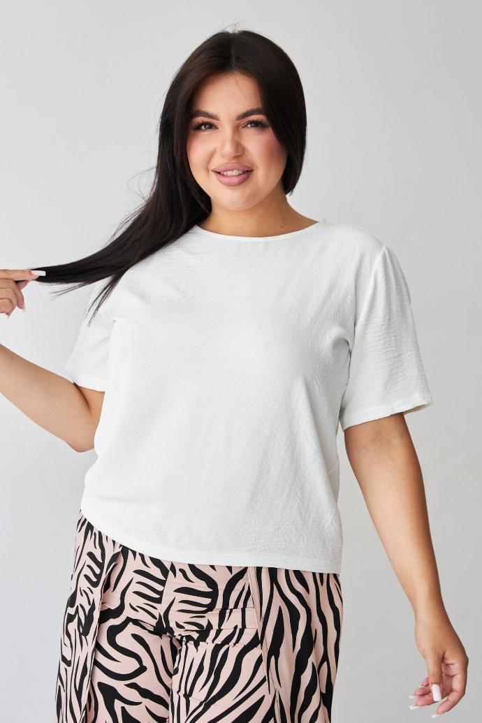 Bluză tip tricou lejeră din crep american