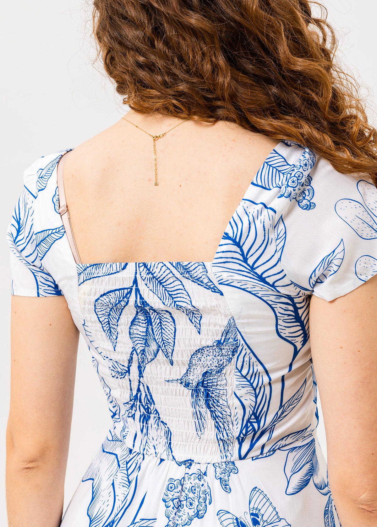 Rochie midaxi din vâscoză tip ștapel