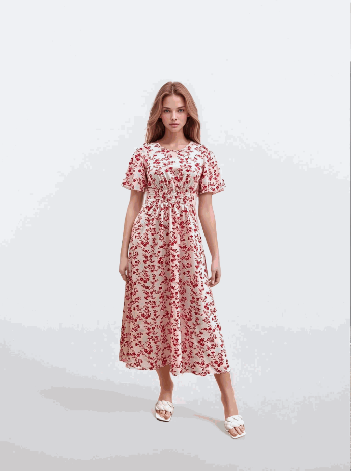 Rochie midaxi cu bust elastic