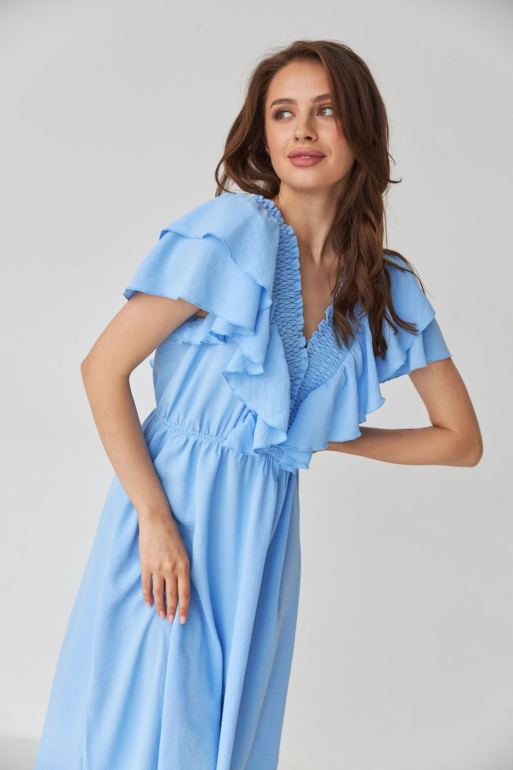 Rochie cu elastic pe fentă