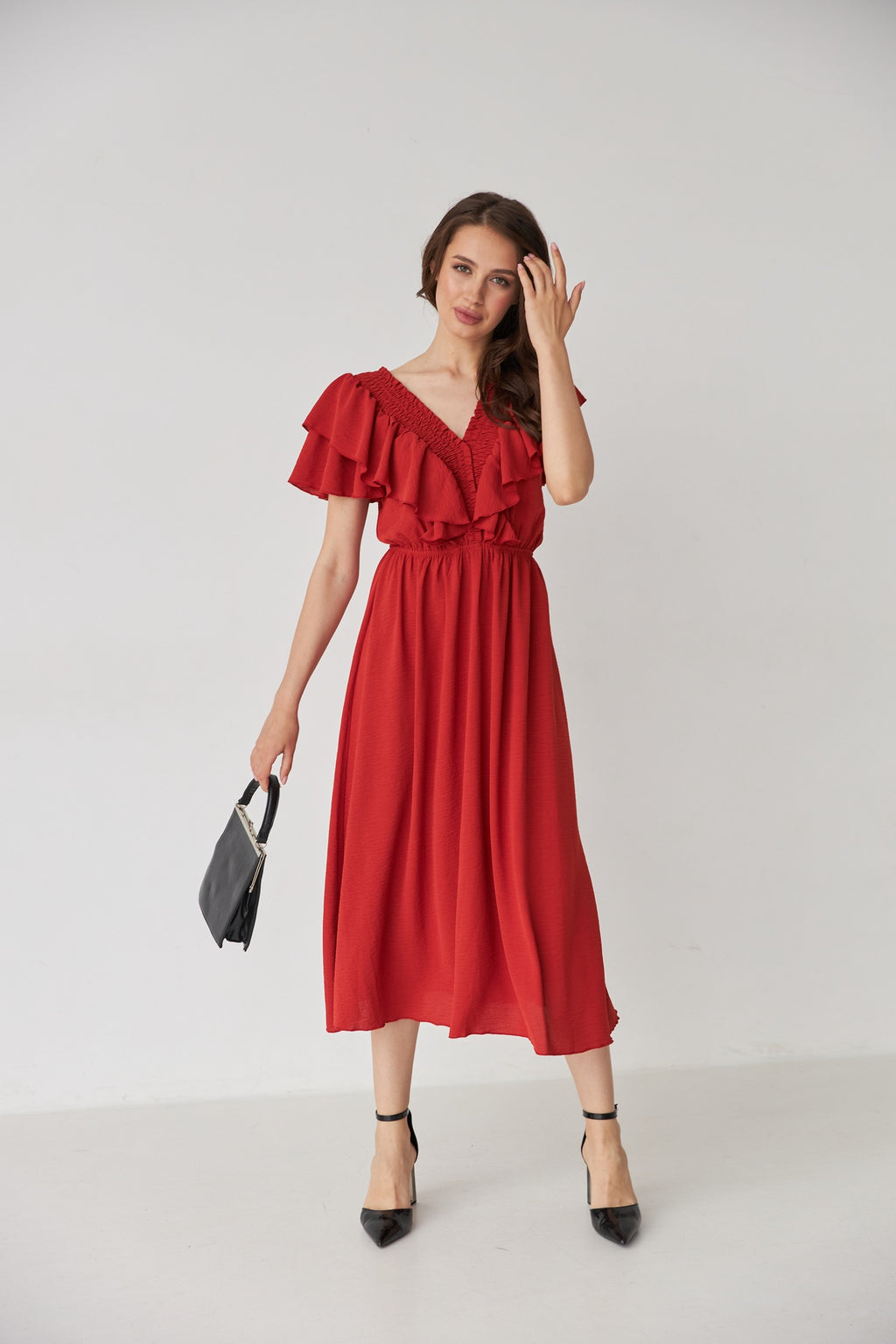 Rochie cu elastic pe fentă
