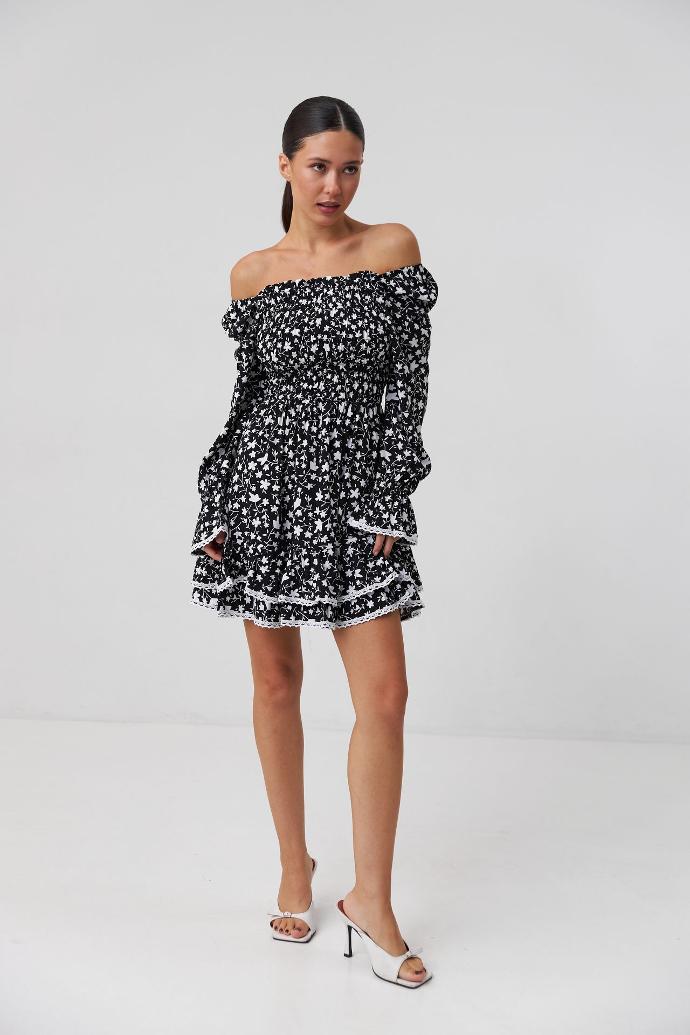 Rochie mini boho cu bust elastic