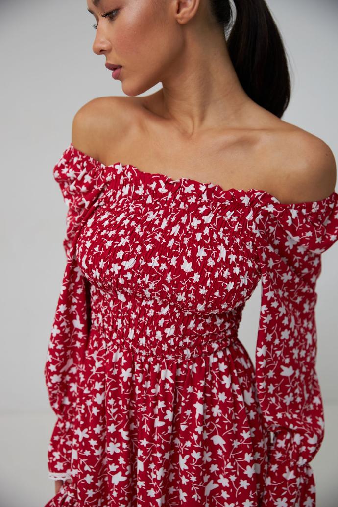 Rochie mini boho cu bust elastic