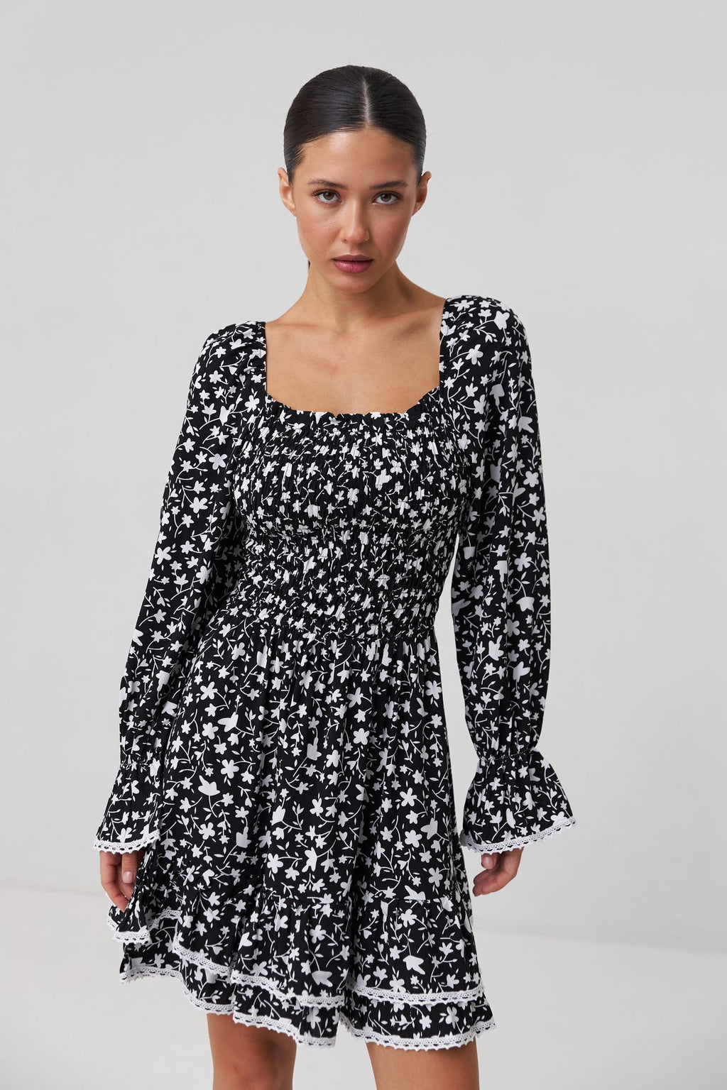 Rochie mini boho cu bust elastic