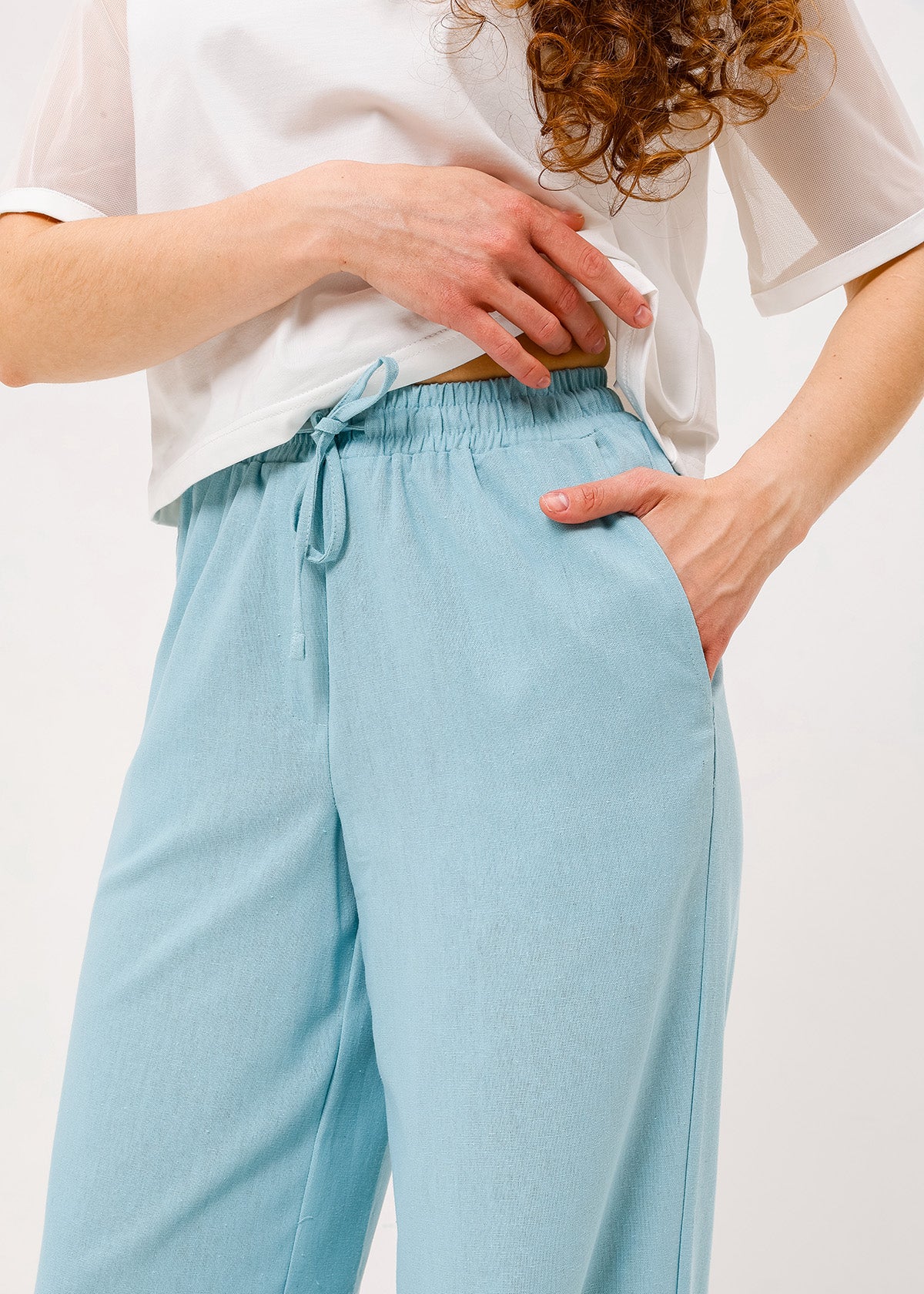 Pantaloni palazzo cu in