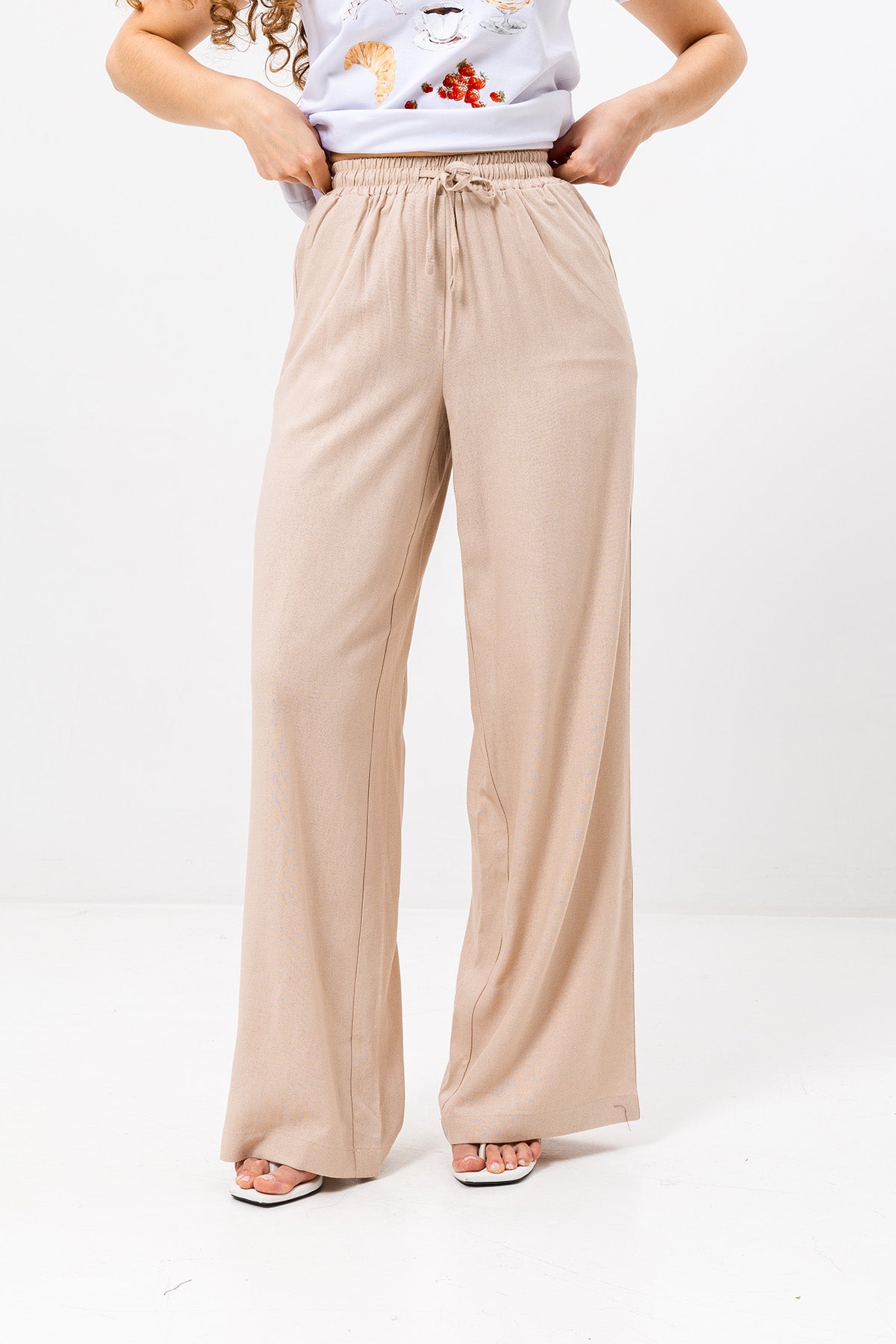 Pantaloni palazzo cu in