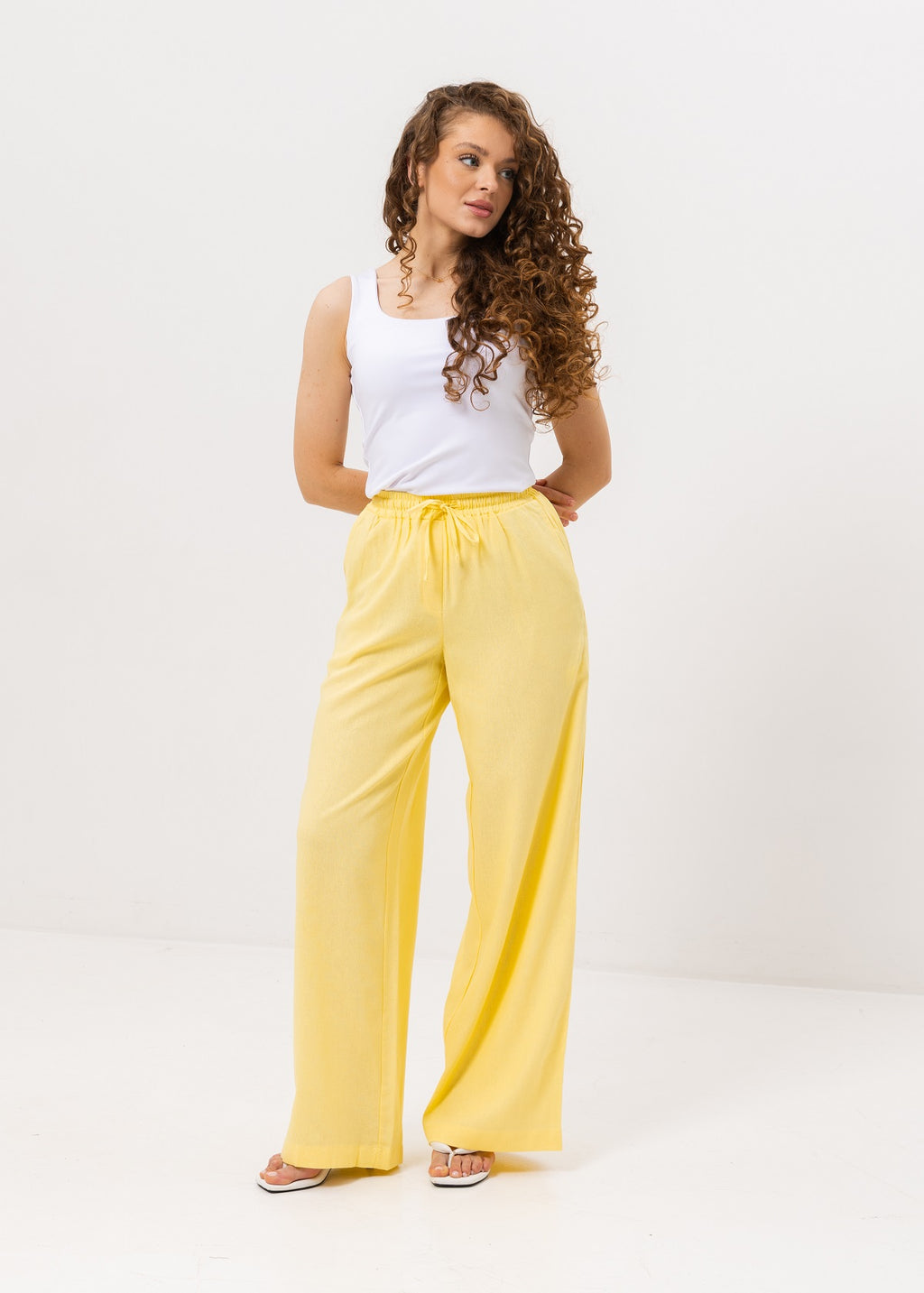 Pantaloni palazzo cu in