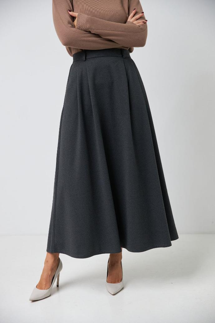 Fustă evazată cu pliuri