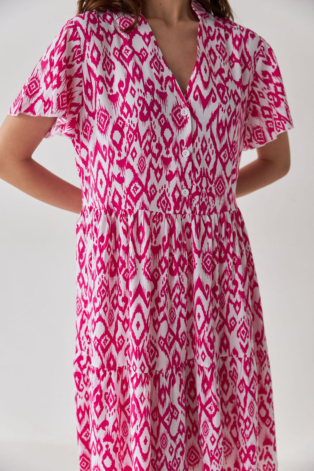 Rochie mini de vară cu două volane