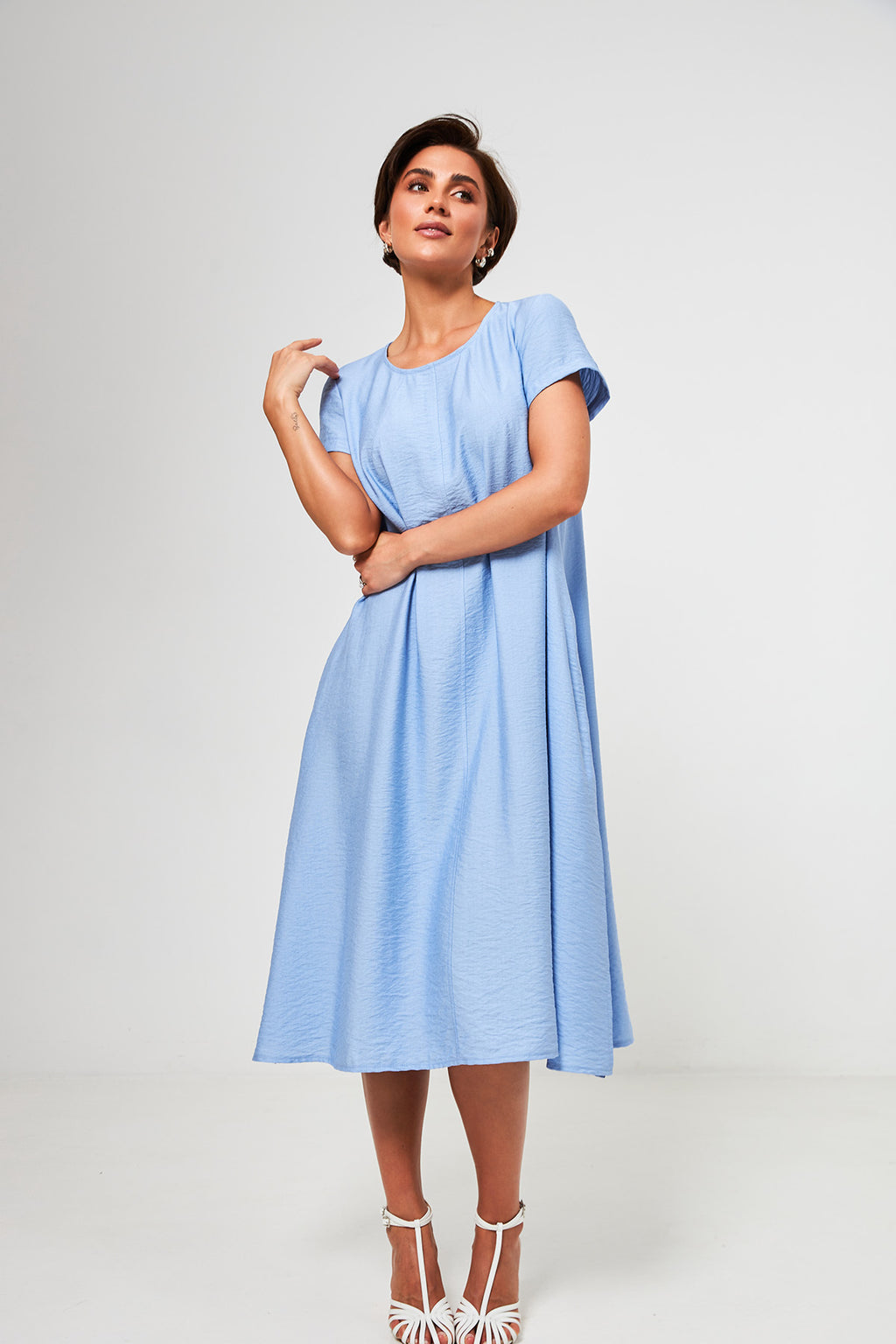 Rochie midi lejeră cu in