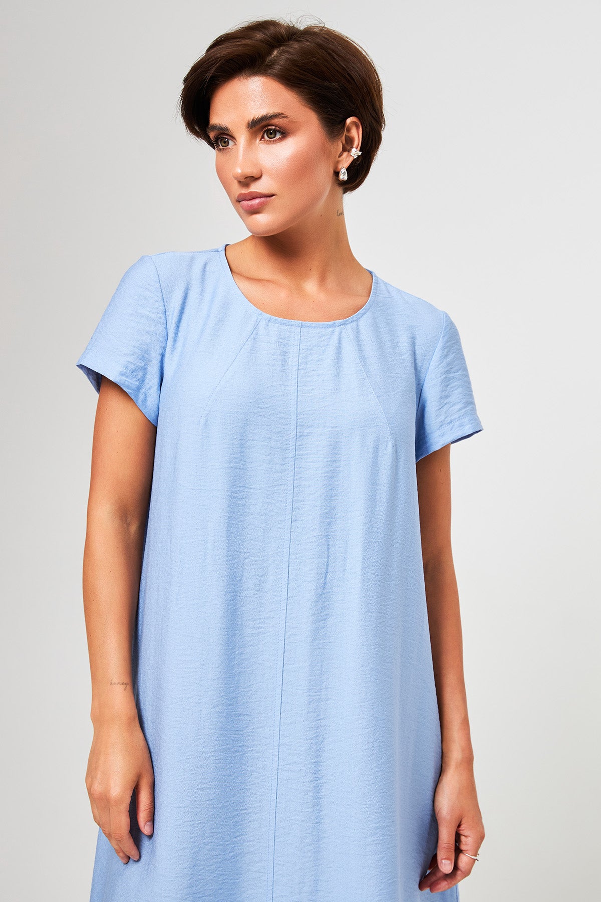 Rochie midi lejeră cu in