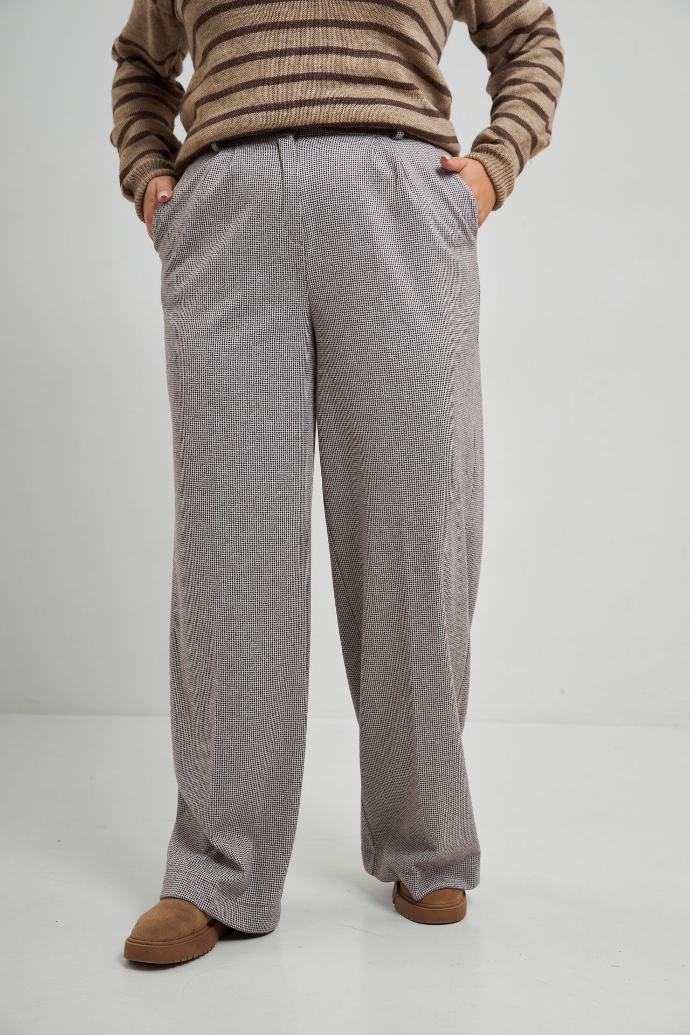 Pantaloni palazzo clasici cu pliuri Kylie