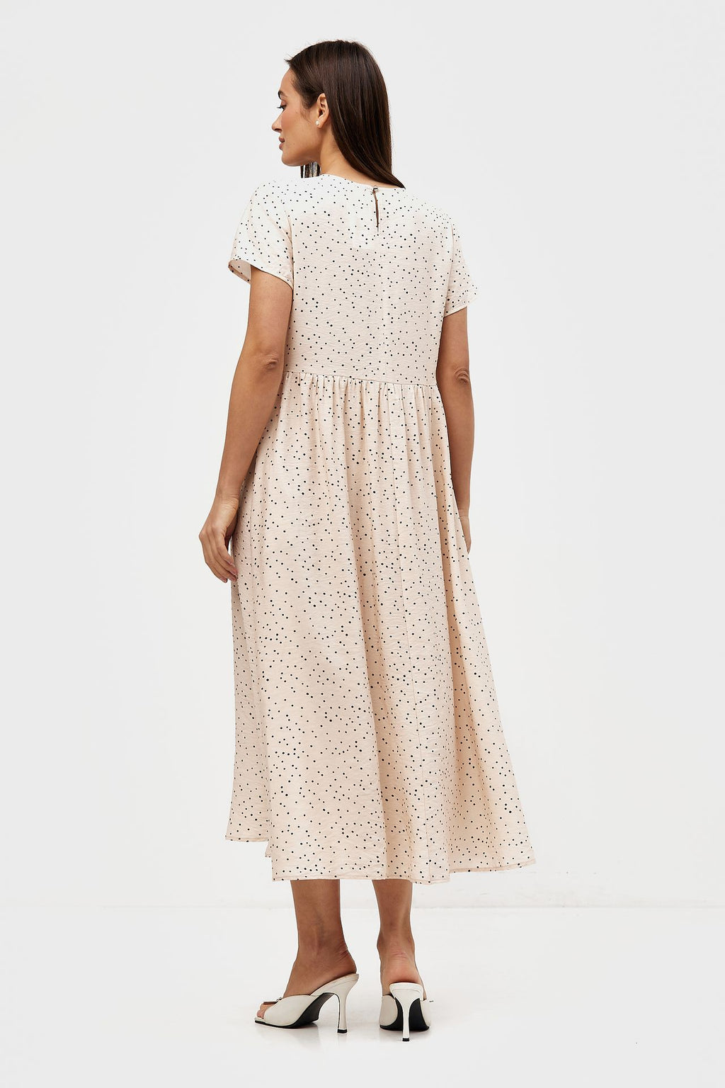 Rochie maxi de vară cu buline mici