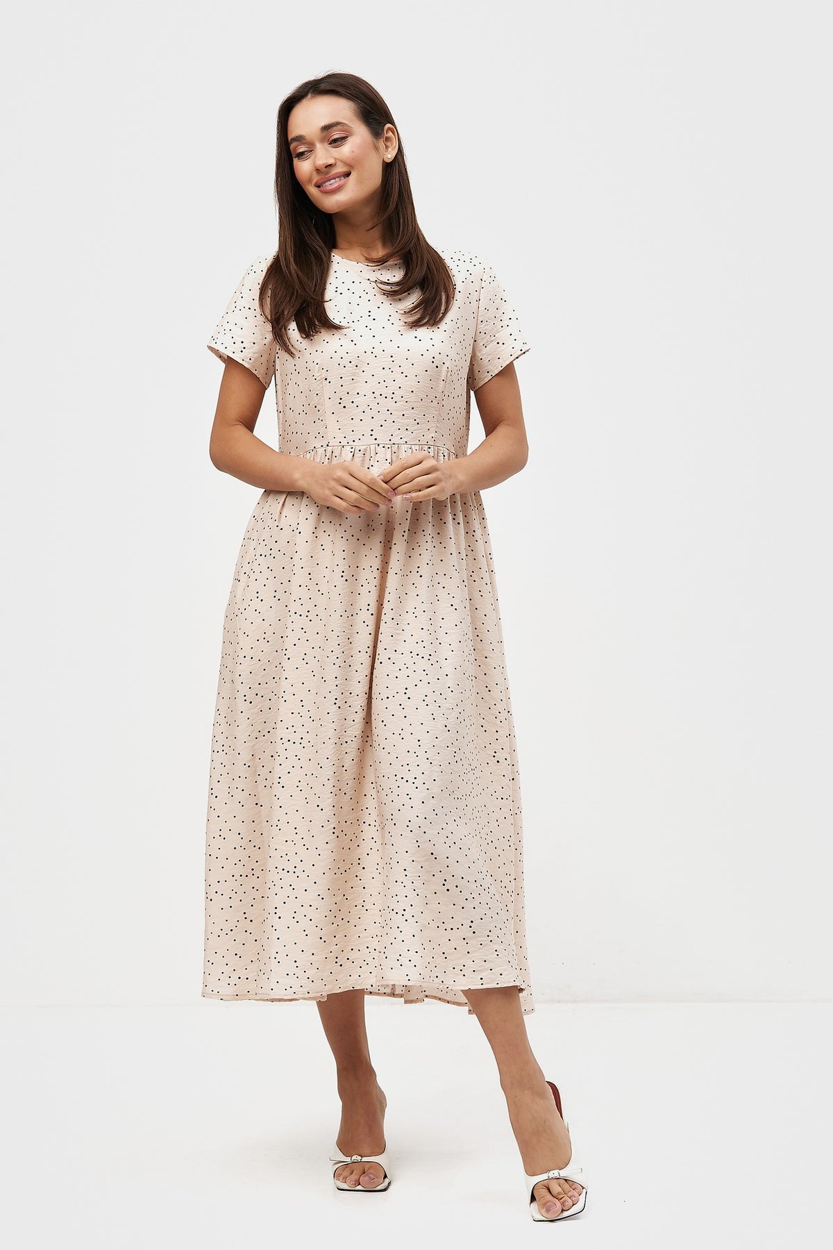 Rochie maxi de vară cu buline mici