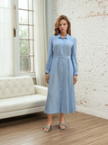 Rochie maxi cu mânecă lungă