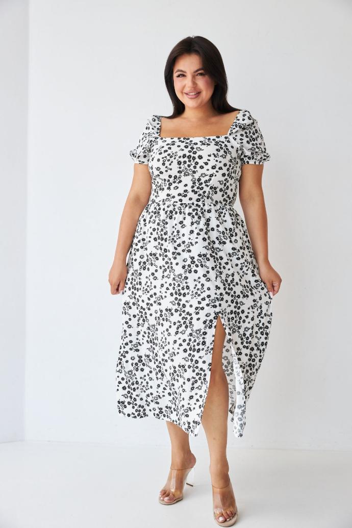 Rochie midi de vară cu șlițuri