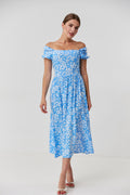 Rochie midi de vară cu șlițuri