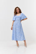 Rochie midaxi cu drapaj