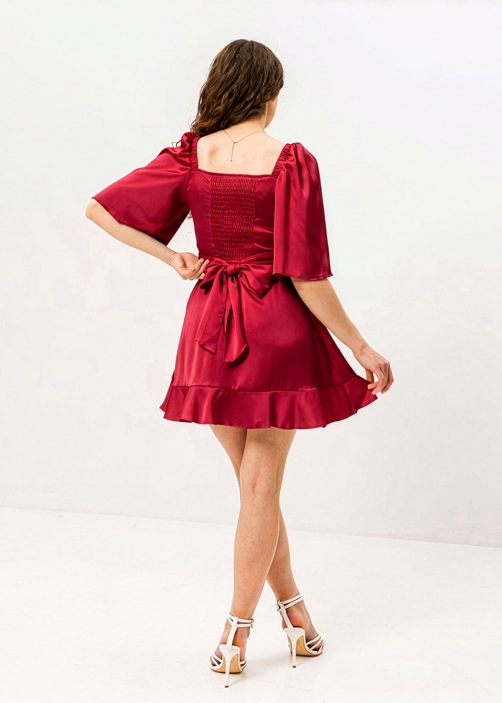 Rochie mini din mătase, de ocazie